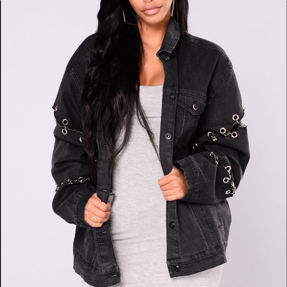 Black Chain FashionNova Jacket BRAND NEW
